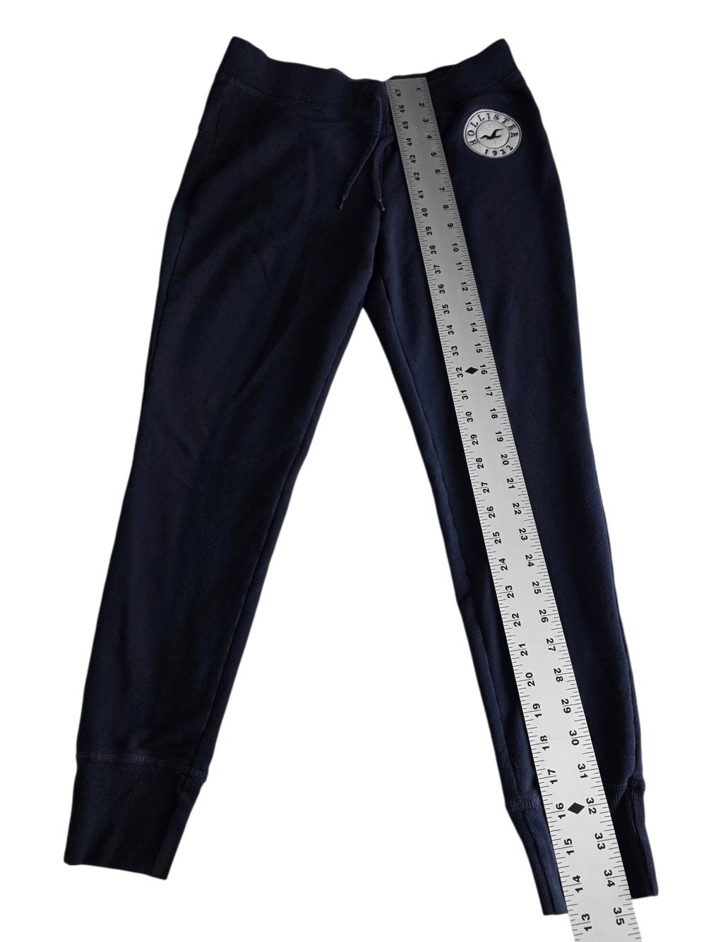 Hollister Women's Navy Drawstring Joggers with Logo Patch - Picture 2 of 8
